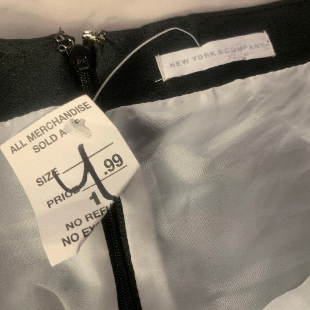 New York Company Black & White Womens Skirt Size 10 - Thumbnail 2