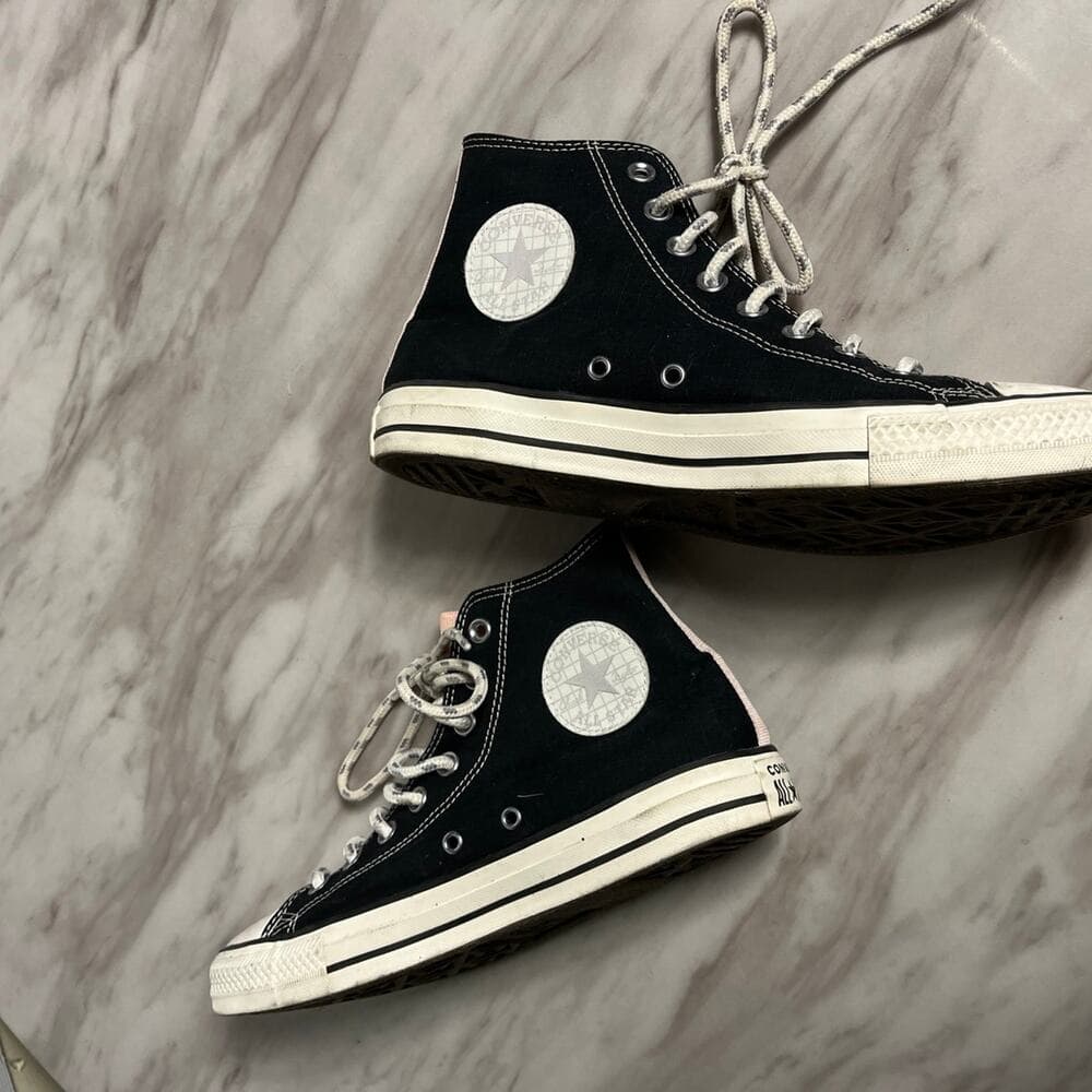Converse Chuck Taylor All Star sneakers in black & pink Size 9.5 - Thumbnail 5