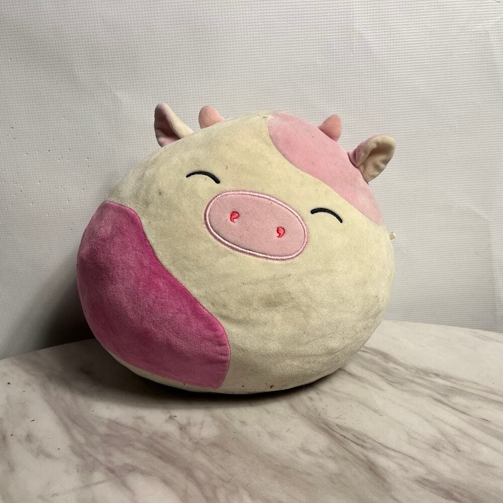 10-Inch Caedyn the Cream Cow with Pink Spots