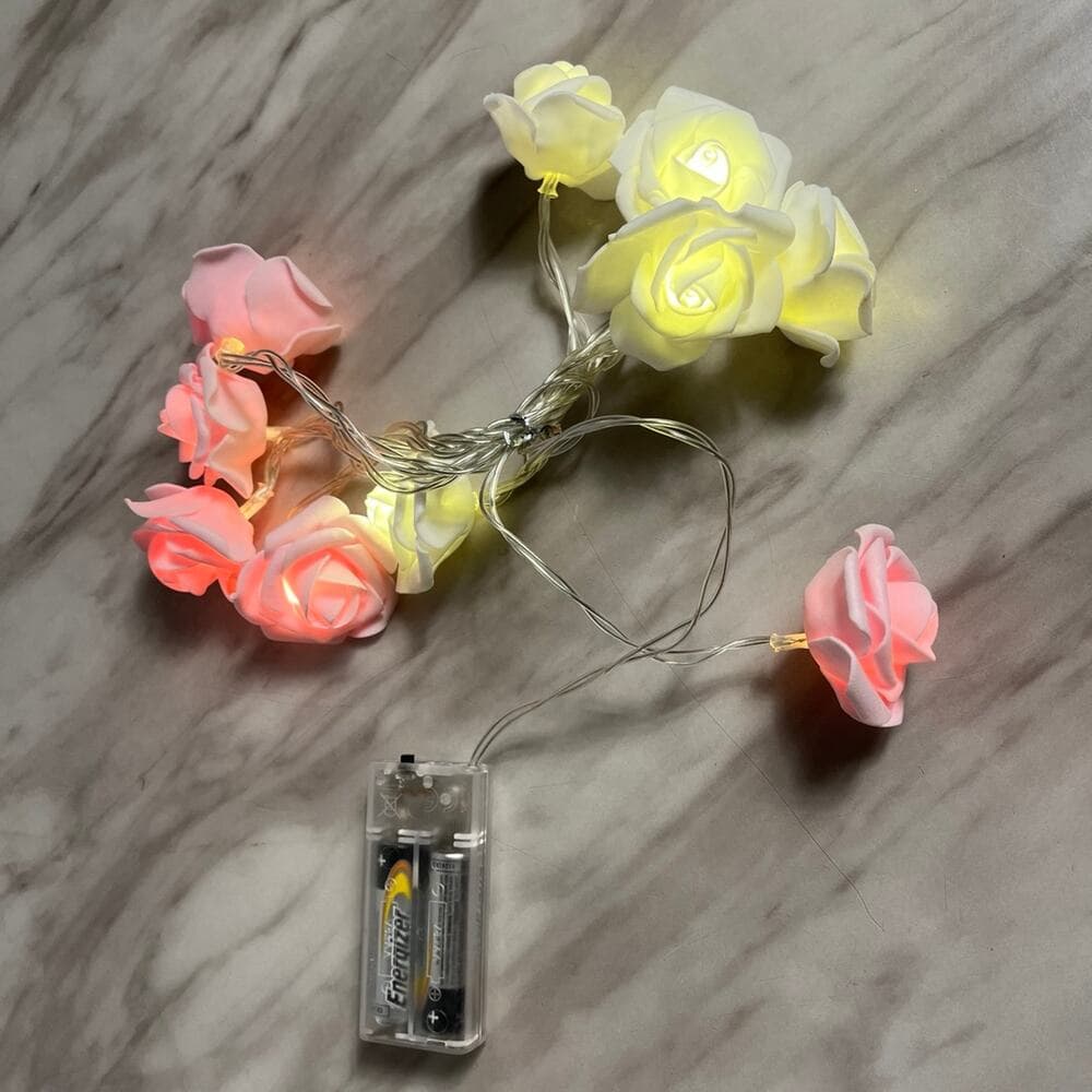 2 Set LED Roses String Lights 7 ft Long