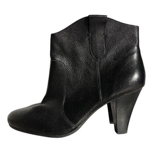 Nine West Sweetsent Leather Heeled Booties Women’s Shoes Size 10M Black - Thumbnail 6