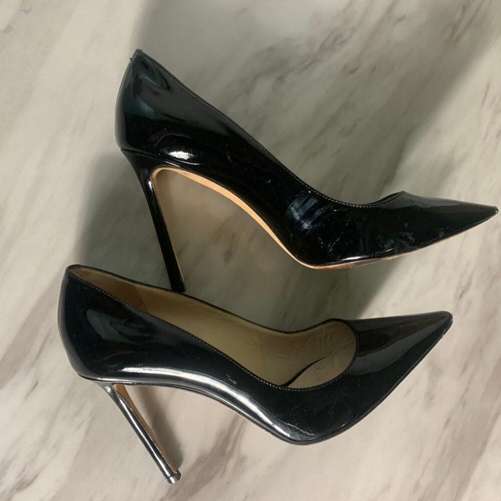 Jimmy Choo Romy Patent Pointed-Toe 85mm Pumps Women’s Shoes - Thumbnail 2