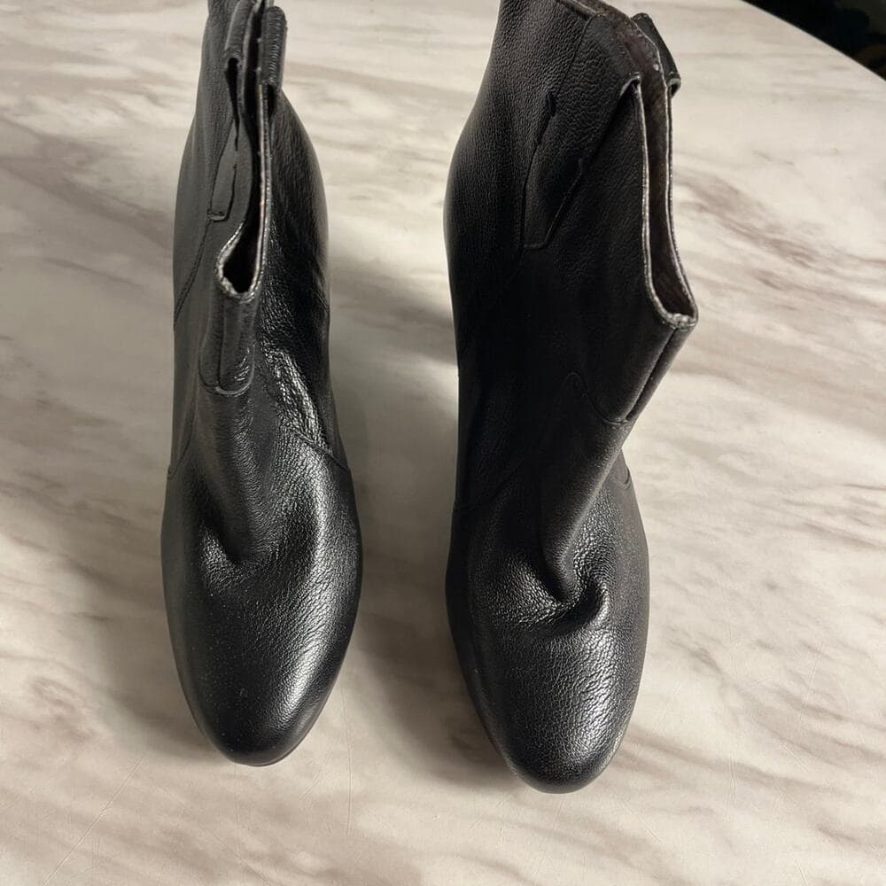 Nine West Sweetsent Leather Heeled Booties Women’s Shoes Size 10M Black
