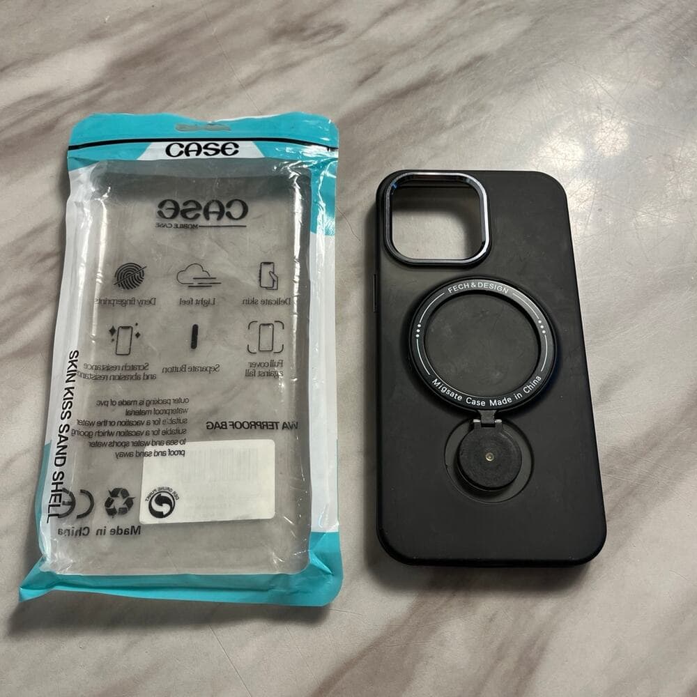 Phone Case with Worry-Free 360-degree Rotation Rotatable Magnetic Ring Stand