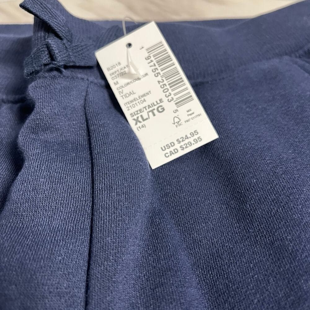 Boys Fleece Jogger Pants - Uniform - Blue Size 14 XL - Thumbnail 2