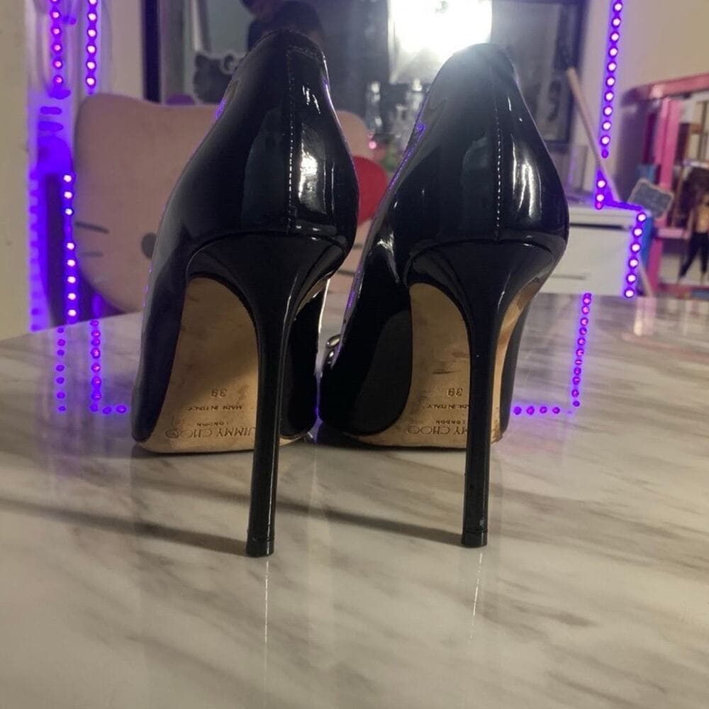 Jimmy Choo Romy Patent Pointed-Toe 85mm Pumps Women’s Shoes - Thumbnail 4