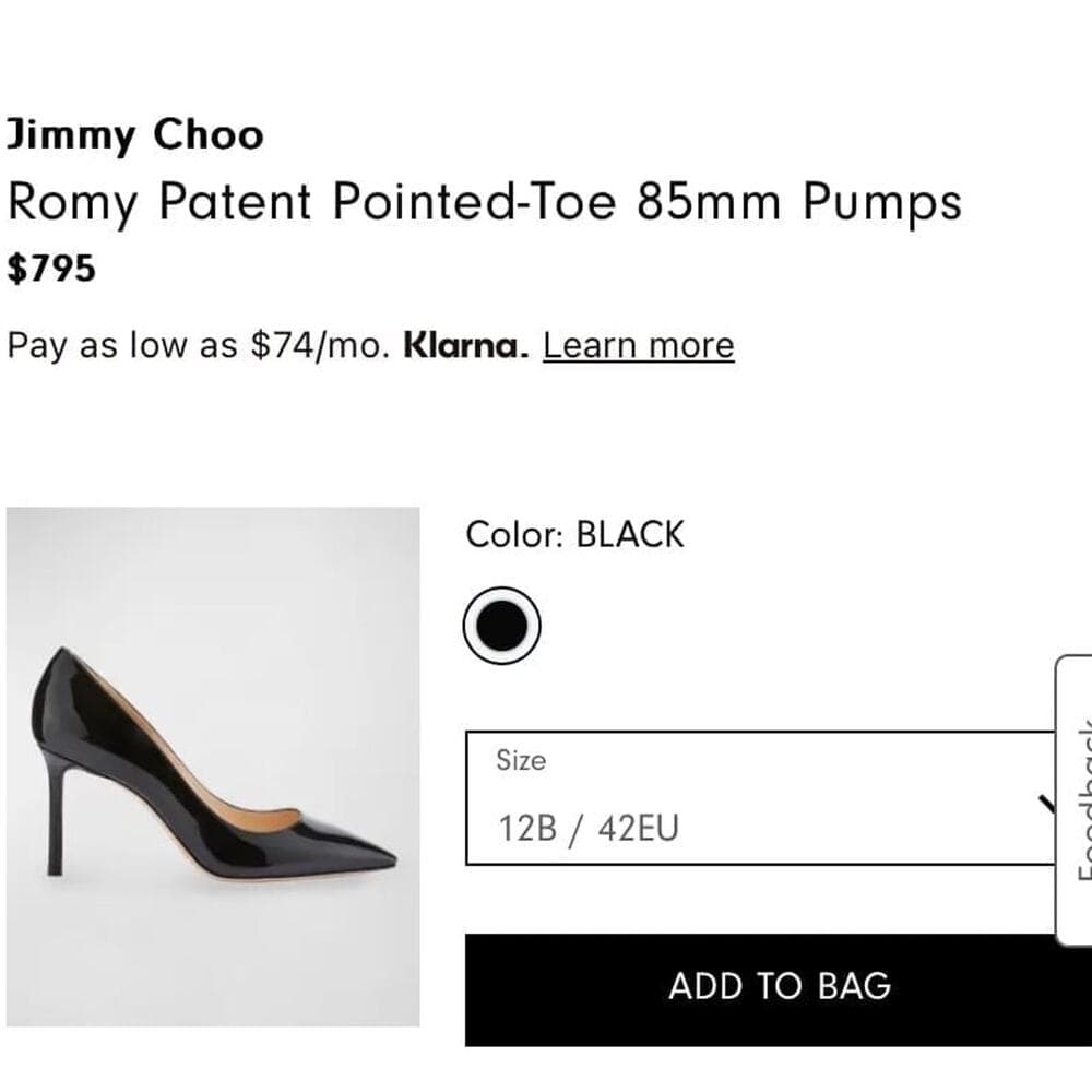 Jimmy Choo Romy Patent Pointed-Toe 85mm Pumps Women’s Shoes - Thumbnail 7