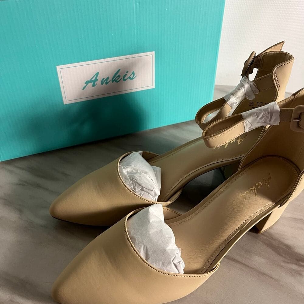 Women's Shoes wide Size Timeless Pointed Toe Block Heel Pumps Wedding Dress Shoe