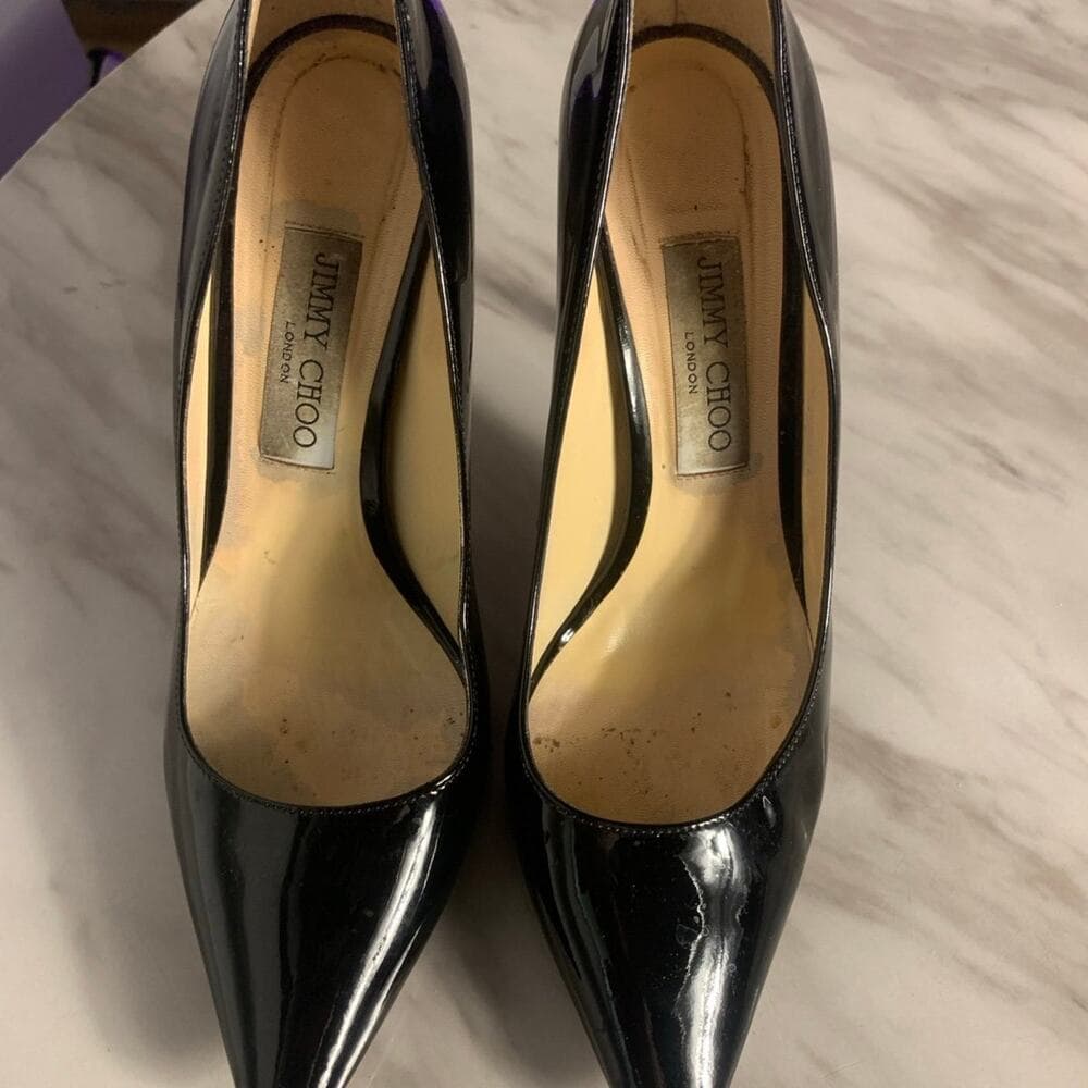 Jimmy Choo Romy Patent Pointed-Toe 85mm Pumps Women’s Shoes - Thumbnail 5