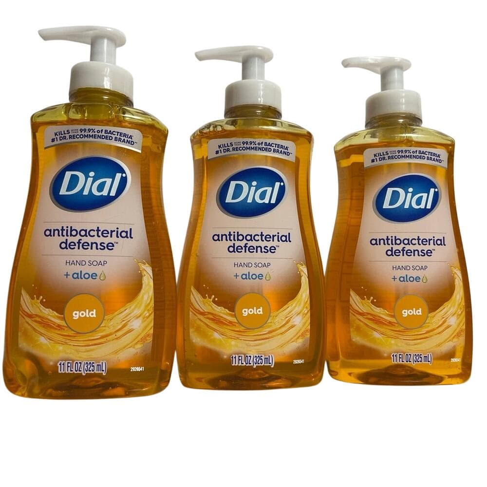 3 Dial Antibacterial Liquid Hand Soap, Gold, 11 Fl Oz