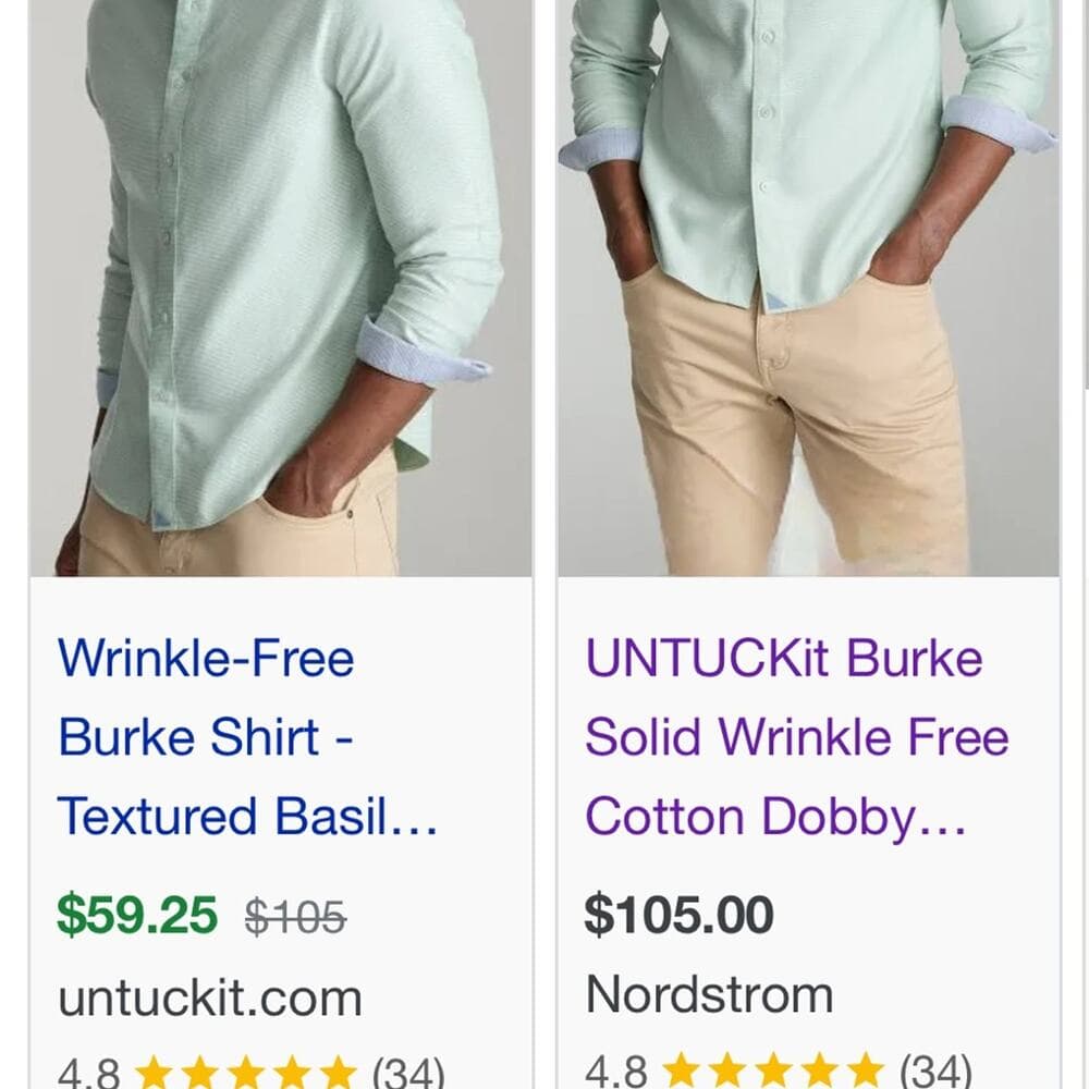 Burke Solid Wrinkle Free Cotton Dobby Button-Up Shirt Size Medium - Thumbnail 10