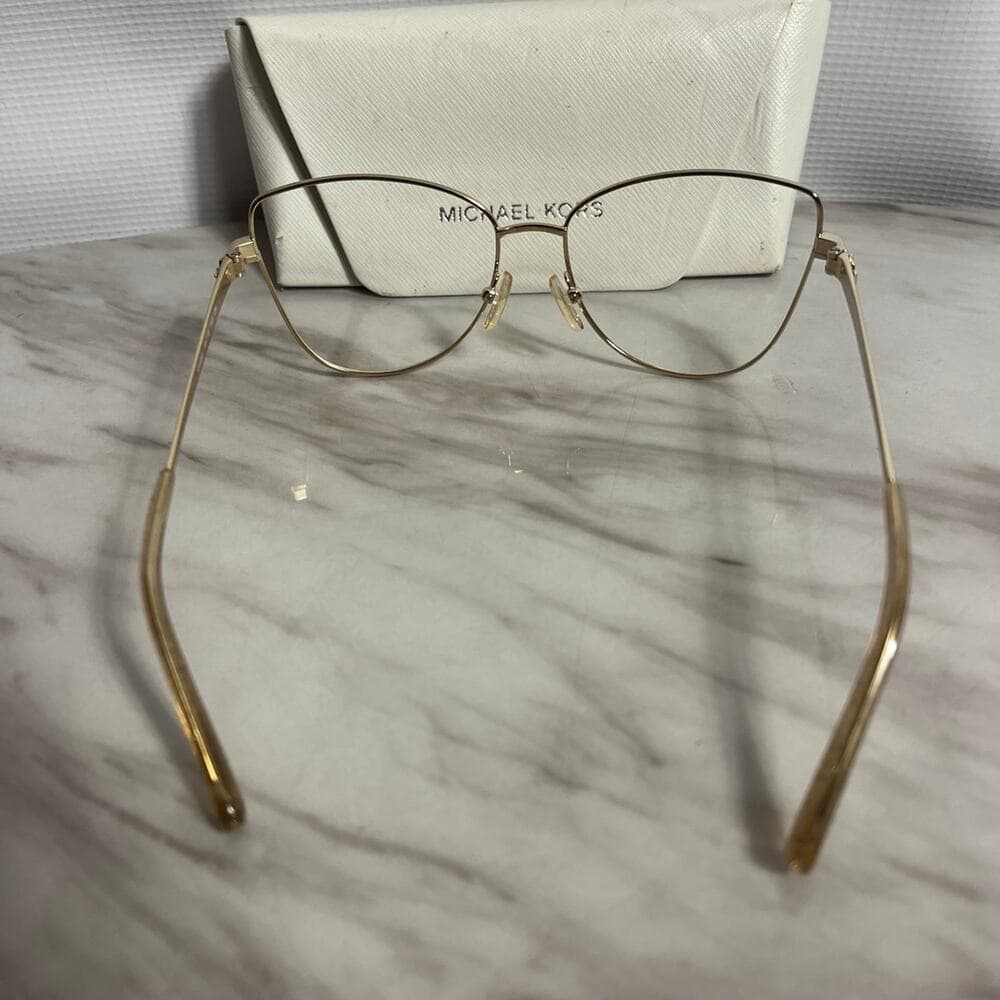 Michael Kors Sunglasses MK1084 San Leone 10146E Gold Cat Eye Just The Frame - Thumbnail 2