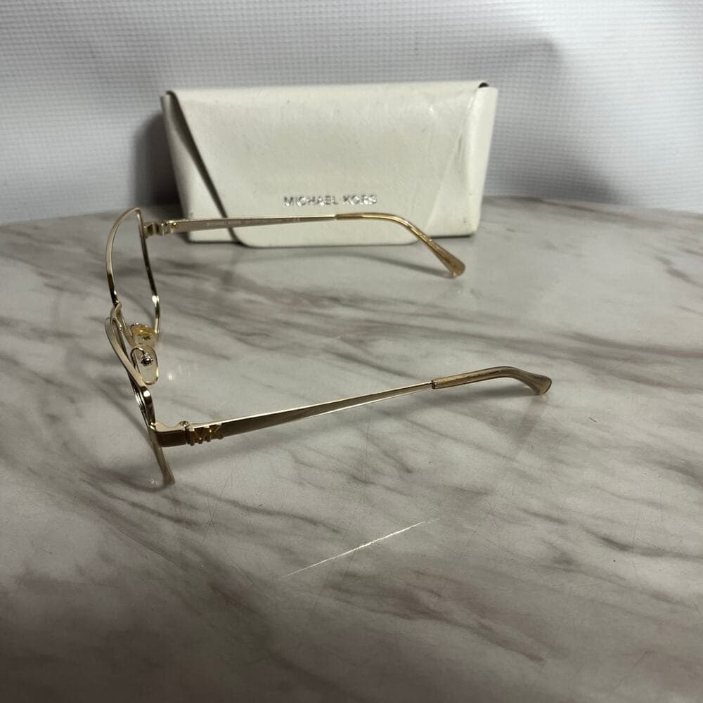 Michael Kors Sunglasses MK1084 San Leone 10146E Gold Cat Eye Just The Frame