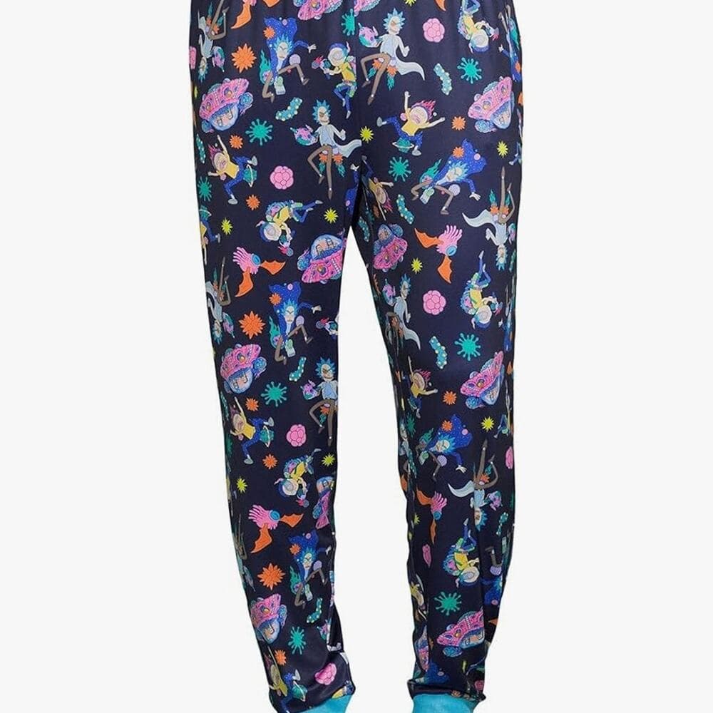 Briefly Stated Mens Rick and Morty Performance Fabric Jogger Loungepants - Thumbnail 5