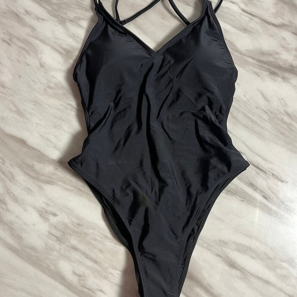 SHEIN One Piece Suits High Cut Swimwear Backless Swimsuit Size Medium