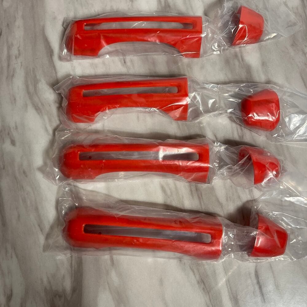 Red Door Handle Cover Trim For Jeep Wrangler JL 4-Door 2018-19 JT Gladiator 2020 - Thumbnail 5