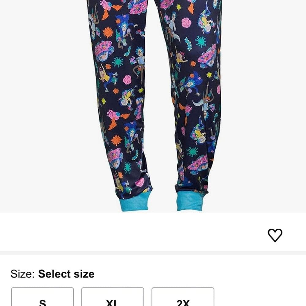 Briefly Stated Mens Rick and Morty Performance Fabric Jogger Loungepants - Thumbnail 4