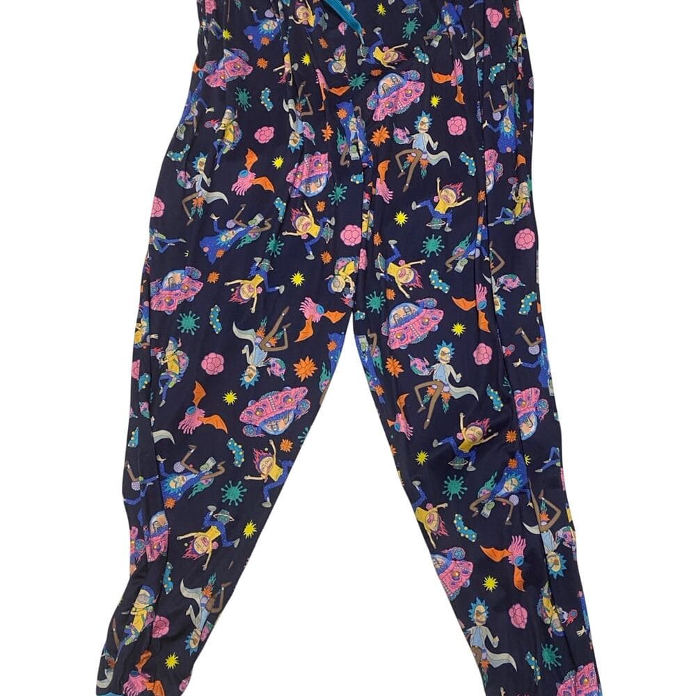 Briefly Stated Mens Rick and Morty Performance Fabric Jogger Loungepants - Thumbnail 3