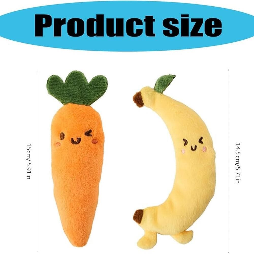 Infant Comforting Toy Carrot/Banana Shaped Hand Grip Sensory Development - Thumbnail 4