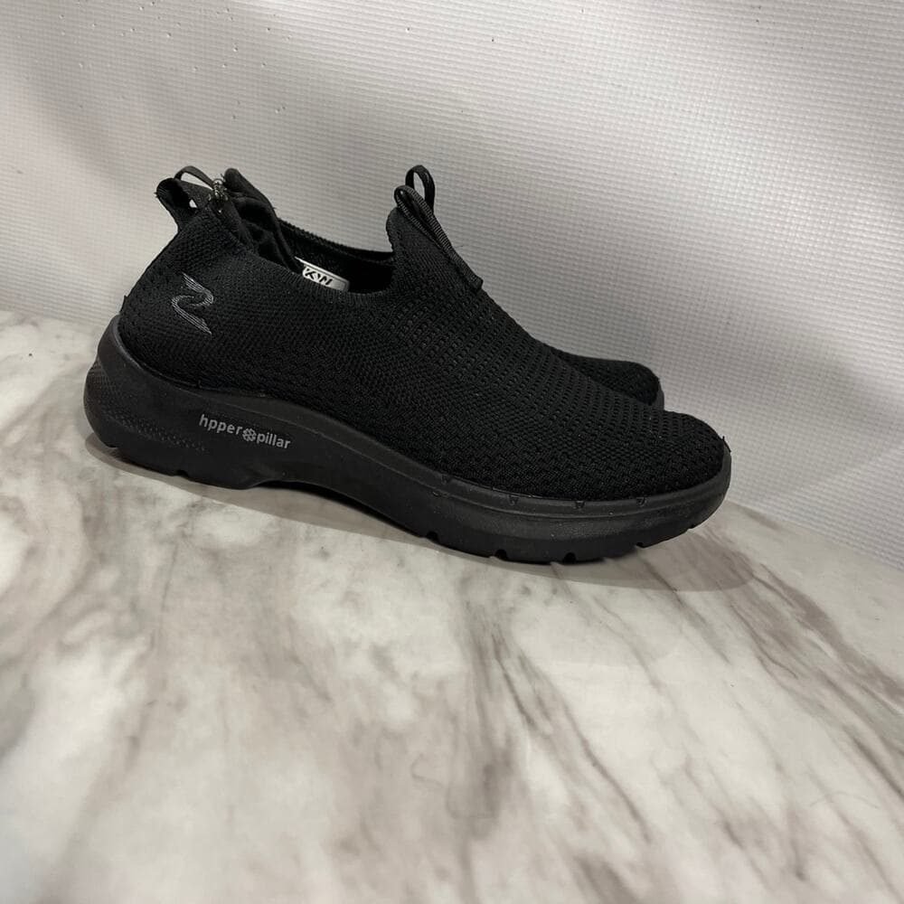 Skechers Womens Go Walk 6 Hyper Pillars Black Sparkle Sz 5.5 Slip On Lightweight - Thumbnail 3