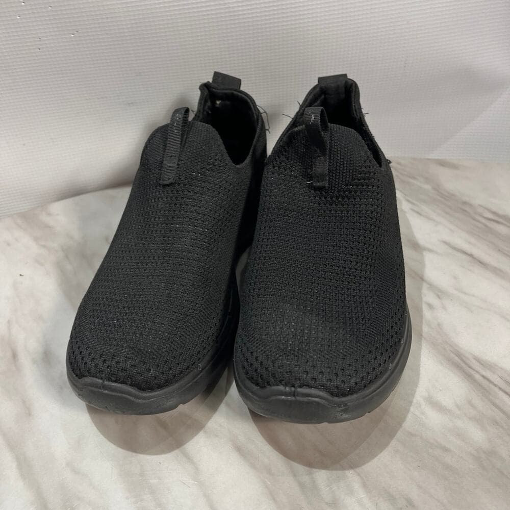Skechers Womens Go Walk 6 Hyper Pillars Black Sparkle Sz 5.5 Slip On Lightweight - Thumbnail 2