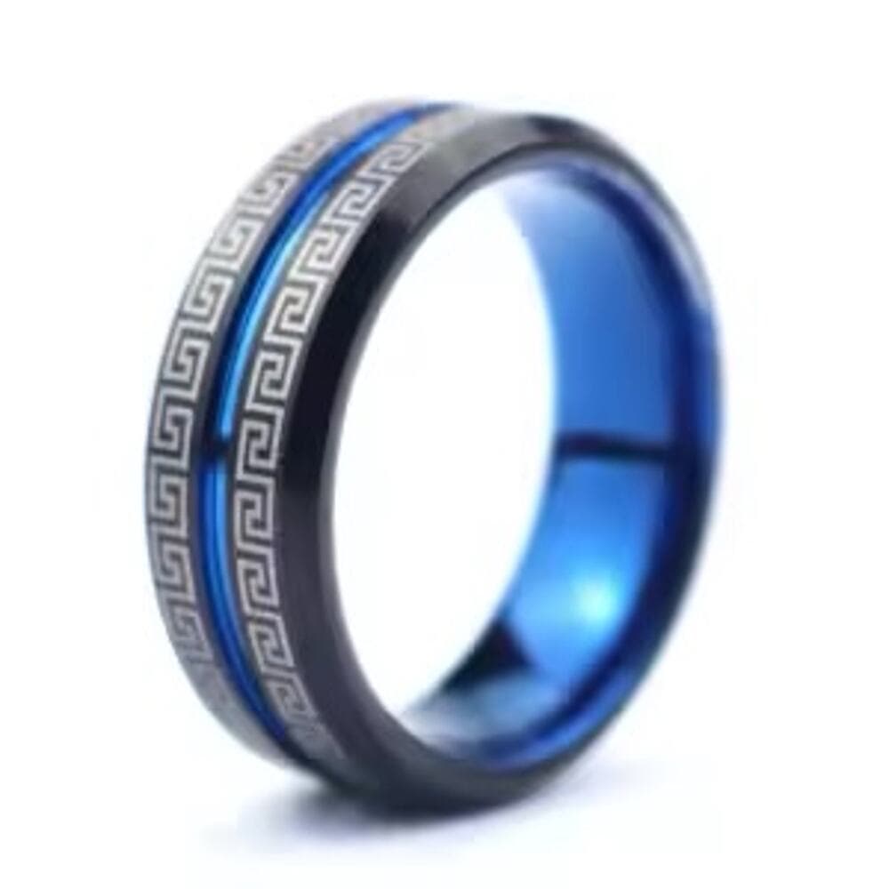 Stainless steel Blue Ring Size 17 - Thumbnail 6