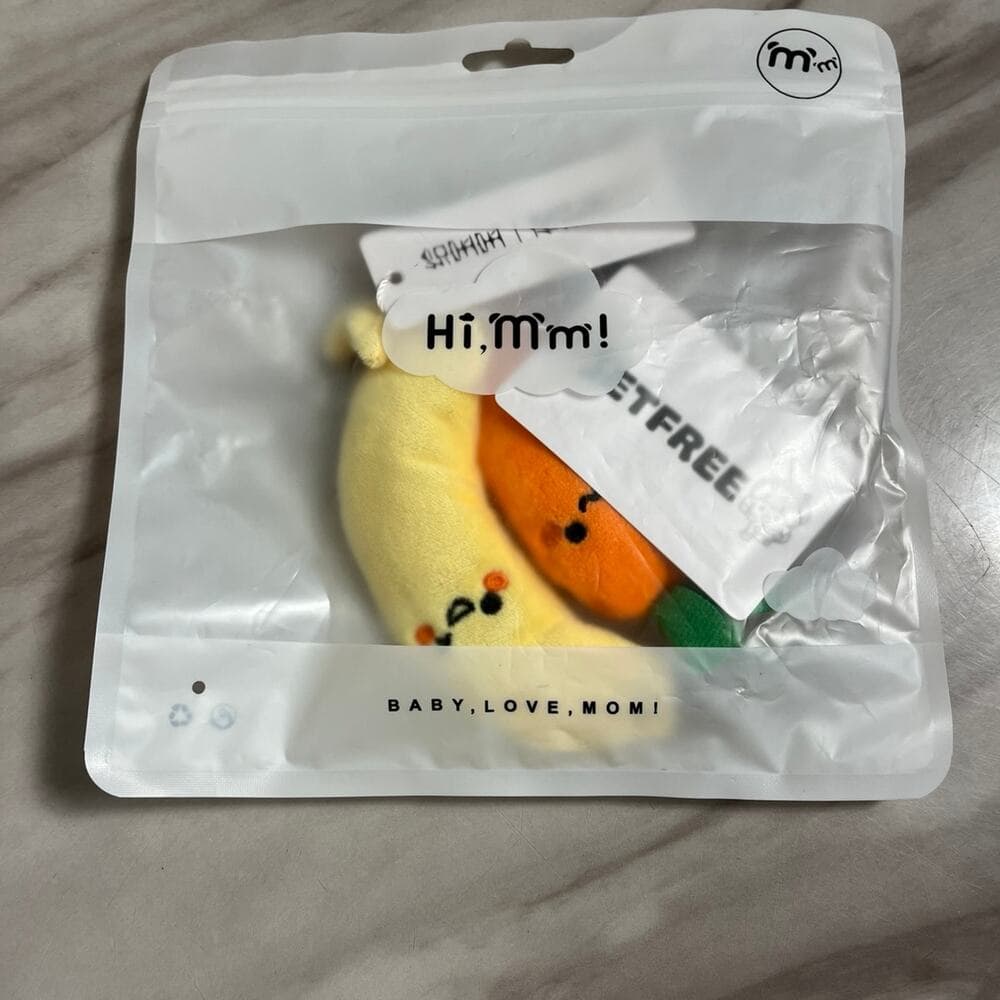Infant Comforting Toy Carrot/Banana Shaped Hand Grip Sensory Development - Thumbnail 3