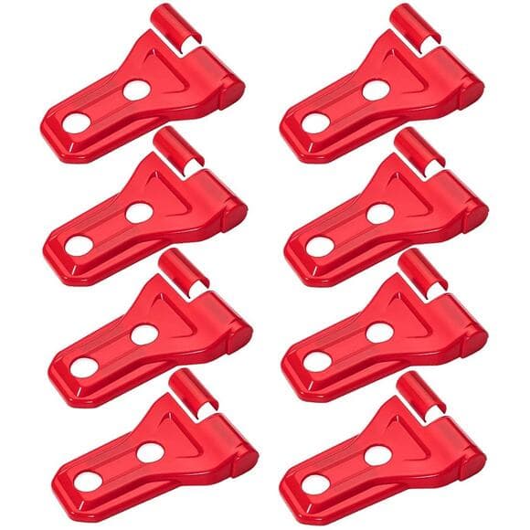 Red Door Hinge Covers Protector Trim Accessories Compatible with 2018-2022 8 PCS - Thumbnail 7