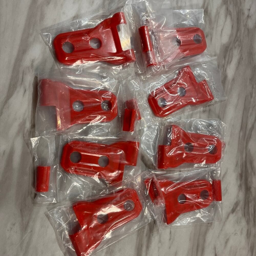 Red Door Hinge Covers Protector Trim Accessories Compatible with 2018-2022 8 PCS - Thumbnail 2