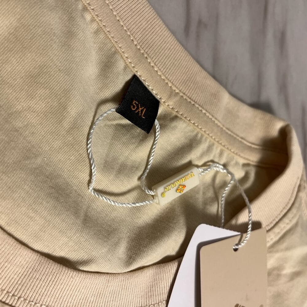 Men’s T-shirt Color Tan Size 5XL - Thumbnail 4