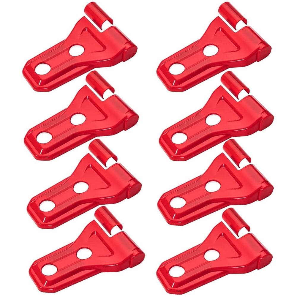 Red Door Hinge Covers Protector Trim Accessories Compatible with 2018-2022 8 PCS - Thumbnail 6