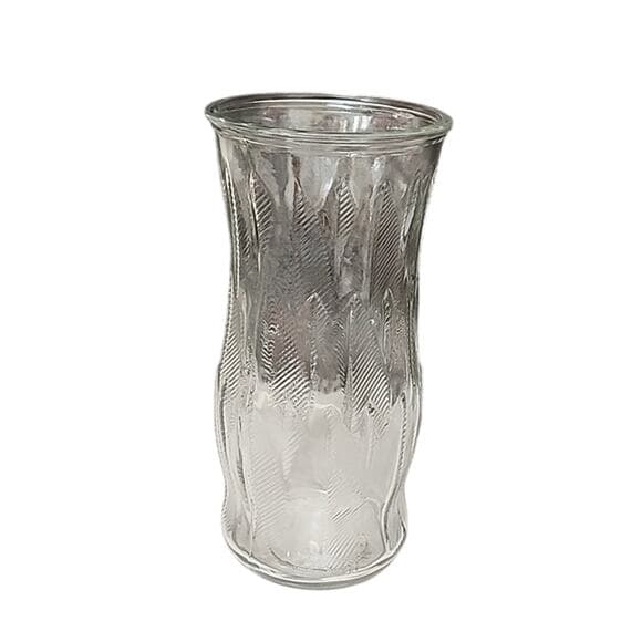 Vintage Large Brody Co. Swirl Clear Glass Vase 9.5" - Thumbnail 6