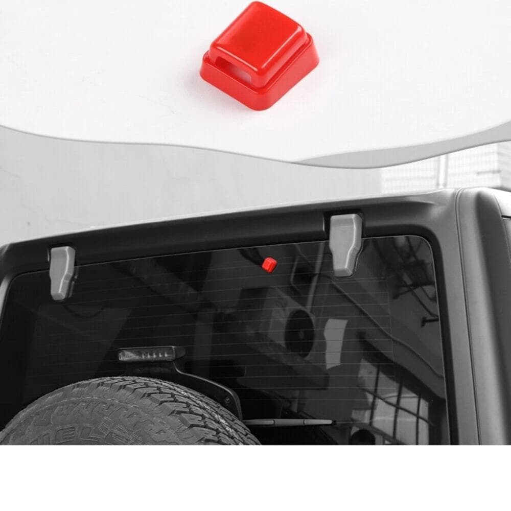 Exterior Rear Windshield Wiper Nozzle Trim Cover For Jeep Wrangler JL 2018+ Red - Thumbnail 7