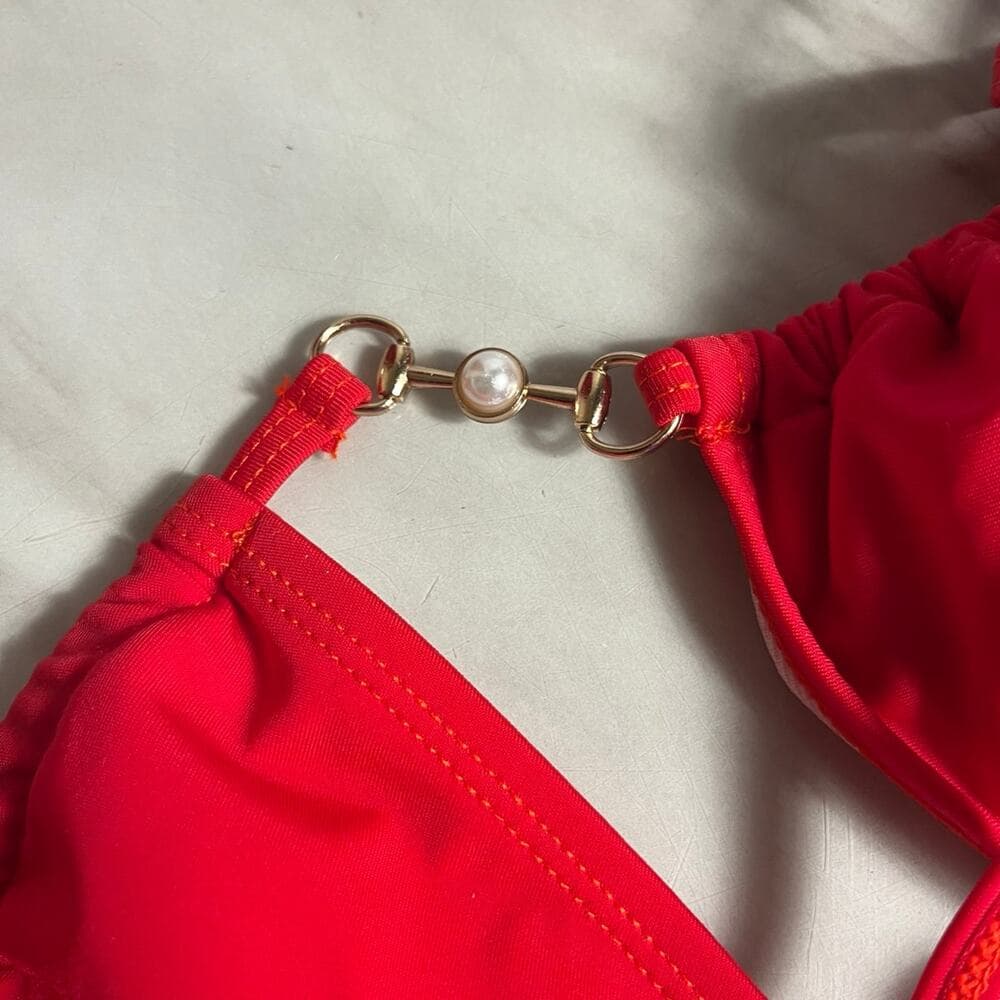 FULL TILT Triangle Red Bikini Top Size Large - Thumbnail 5