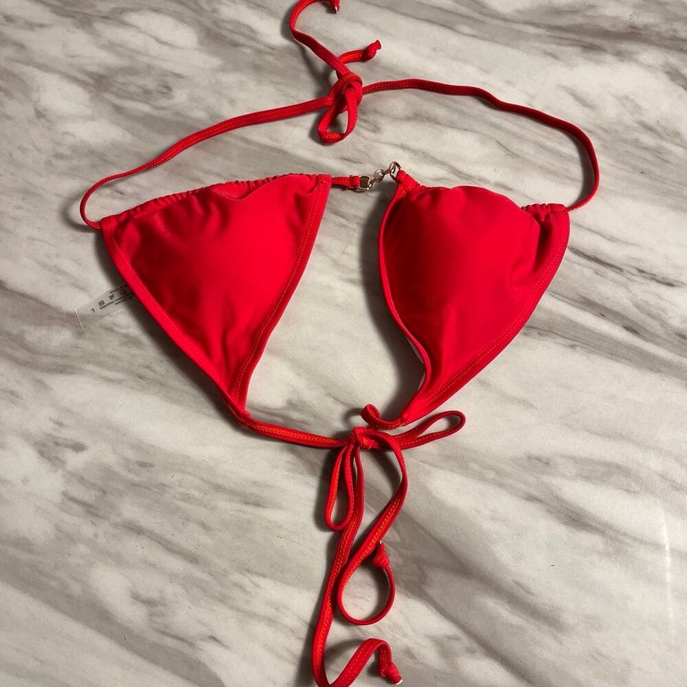 FULL TILT Triangle Red Bikini Top Size Large - Thumbnail 2