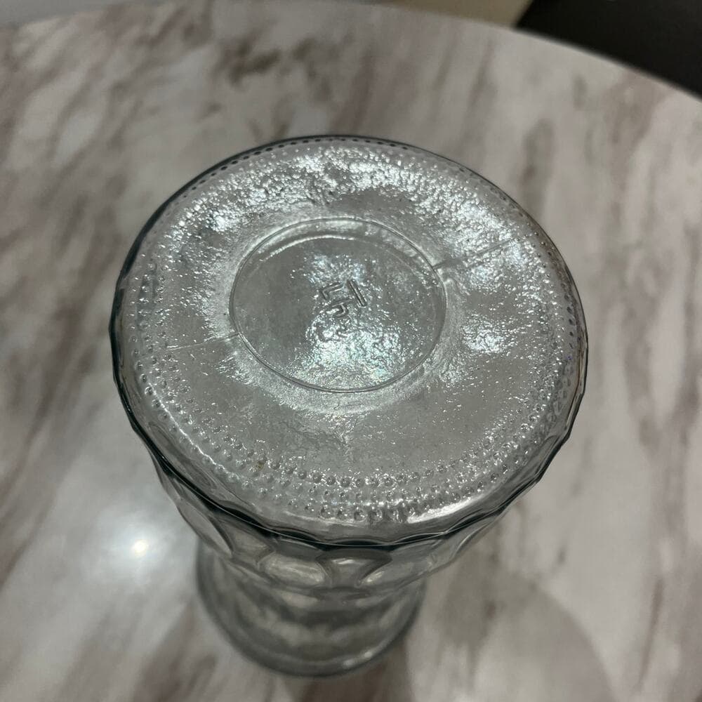 Vintage Large Brody Co. Swirl Clear Glass Vase 9.5" - Thumbnail 2