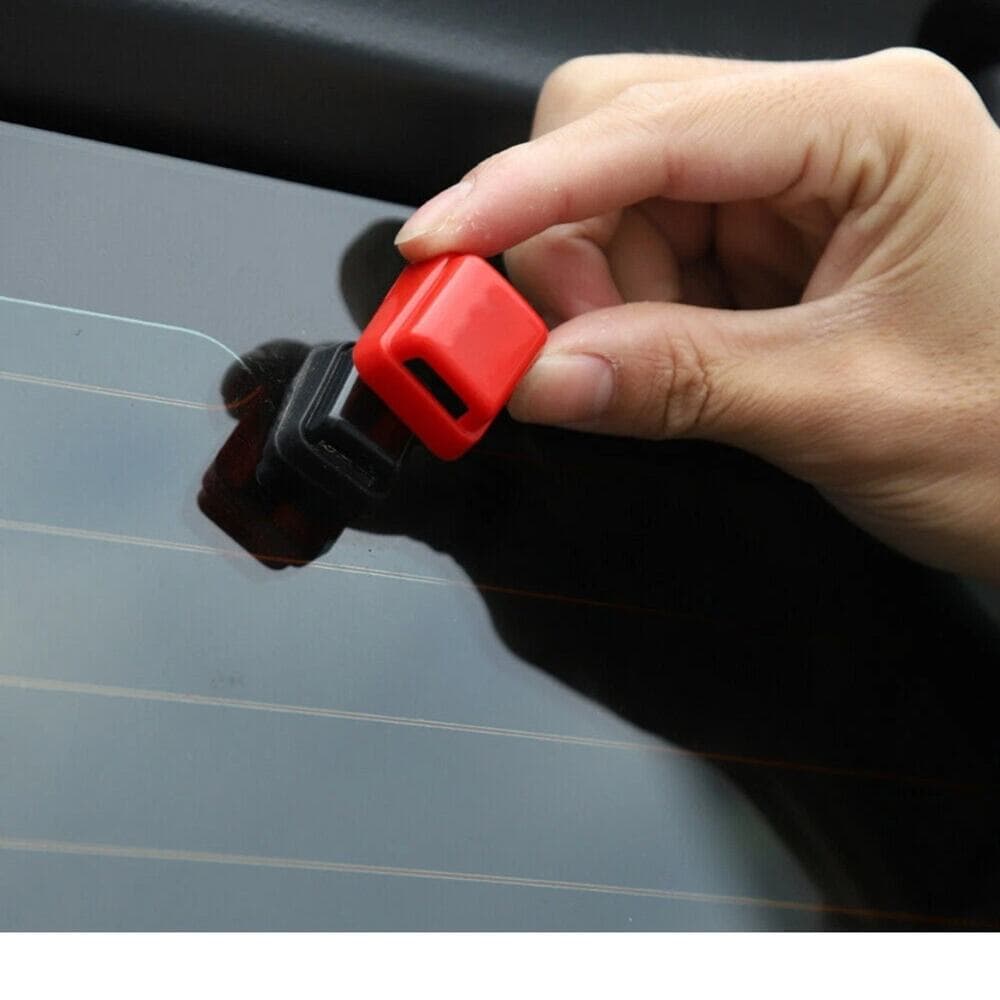 Exterior Rear Windshield Wiper Nozzle Trim Cover For Jeep Wrangler JL 2018+ Red - Thumbnail 2