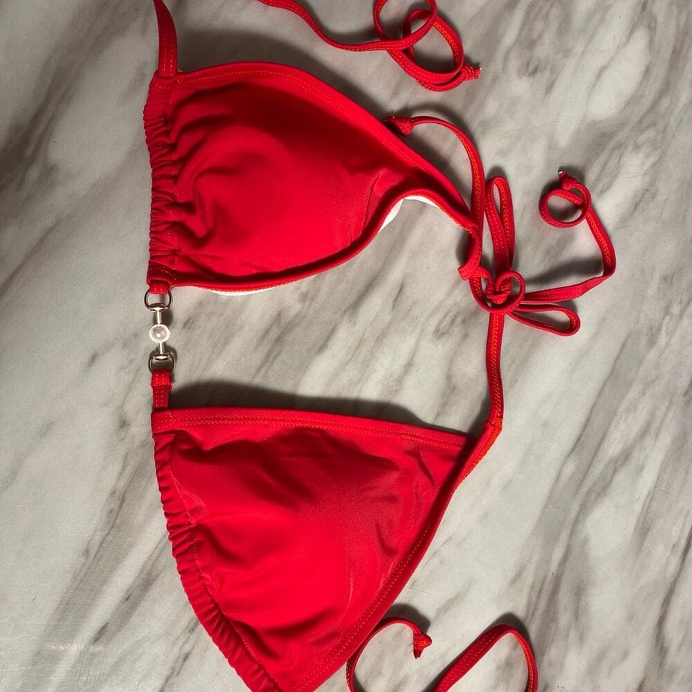 FULL TILT Triangle Red Bikini Top Size Large - Thumbnail 6