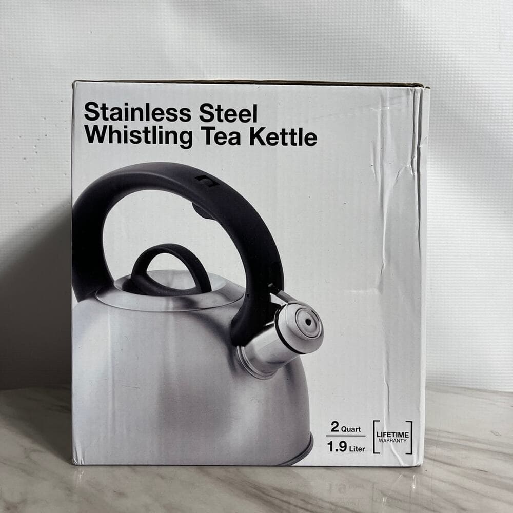 2-Quart Stainless Steel Tea Kettle with Whistle - Thumbnail 2