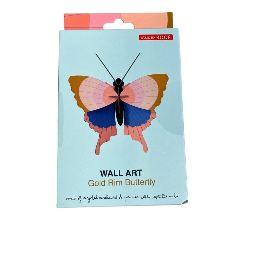 Wall Art Gold Rim Butterfly - Thumbnail 2