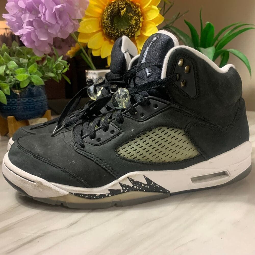 NIKE JORDAN 5 RETRO OREO 2013 GS SIZE 10.5 - Thumbnail 3