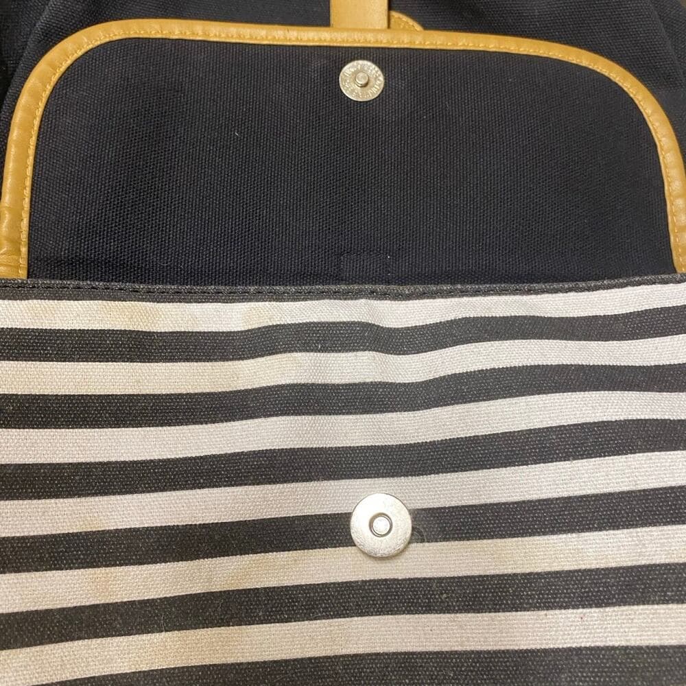 The Idyll of Collie Striped Canvas Backpack With Adjustable Straps Locker bag - Thumbnail 2