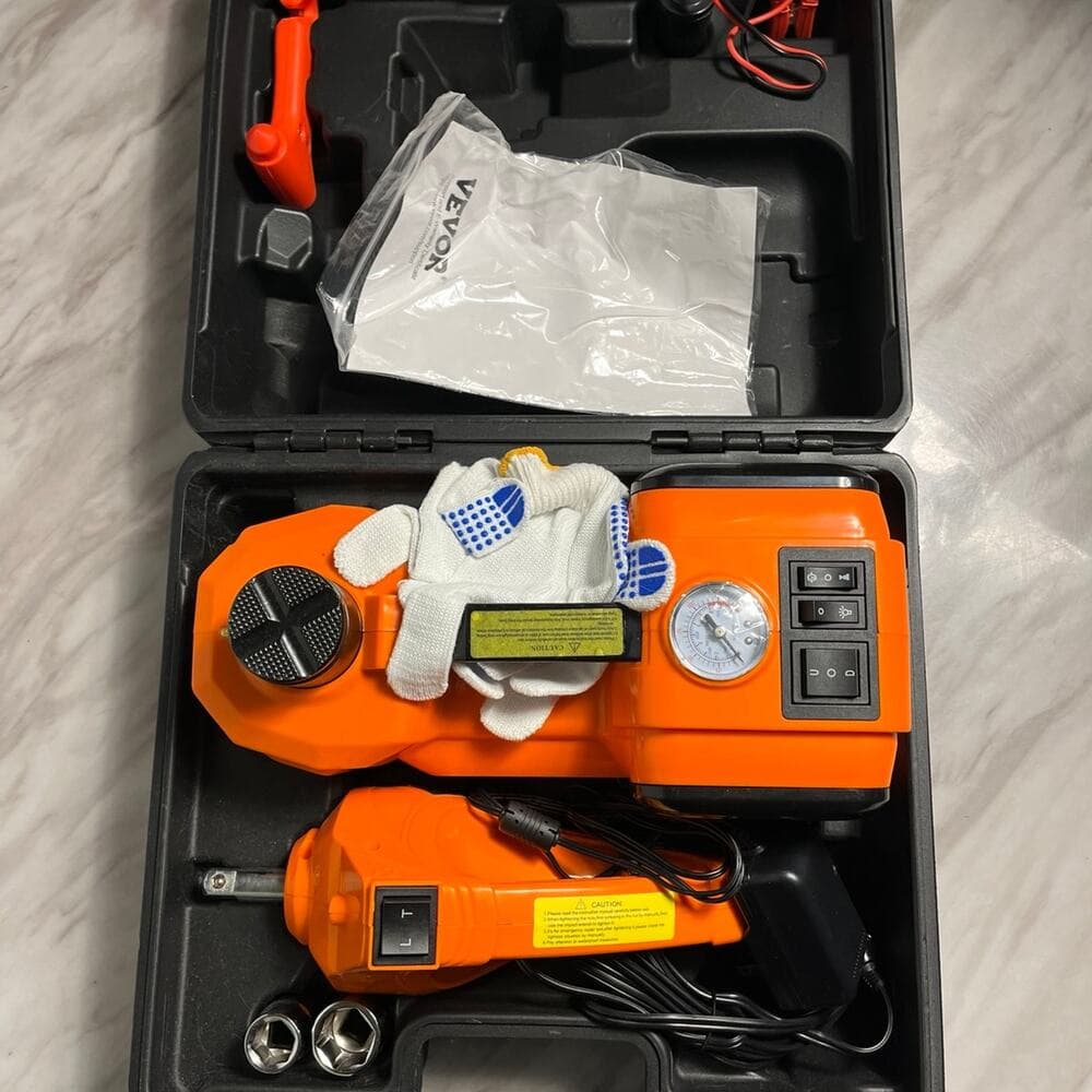SVOPES Orange 5-Ton Aluminum/Steel Electric Jack kit - Thumbnail 3