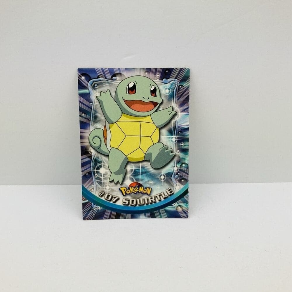 Squirtle #7 BLUE Logo 1999 Topps TV Series 1 Nintendo Pokemon Cards Damage - Thumbnail 3