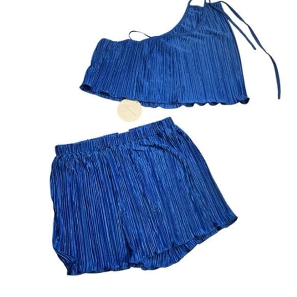 SHEIN Royal Blue Short / Tank Top Women’s Outfit Size Large - Thumbnail 7