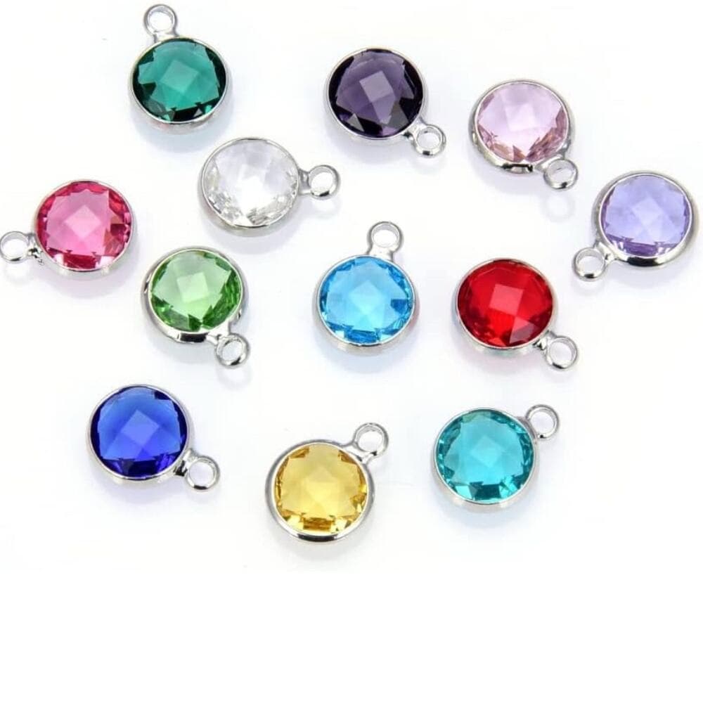 Adabele 1 Set Grade A Mixed Dangle Birthstone Charm 6mm - Thumbnail 7
