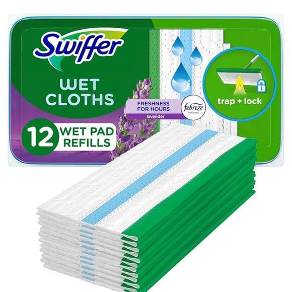 Swiffer Sweeper Wet Mopping Pad Refills for Floor Mop 12 Count - Thumbnail 4