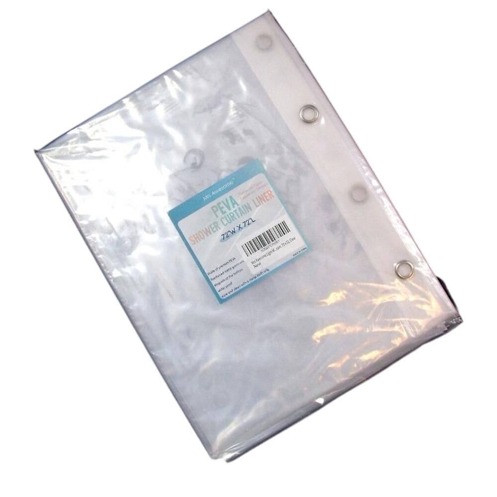 Clear Shower Curtain Liner 72"x72" Peva Plastic - Thumbnail 3