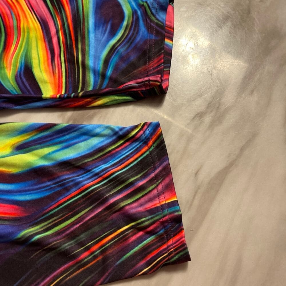 SHEIN EZwear Plus Marble Print Leggings Size 4XL - Thumbnail 4