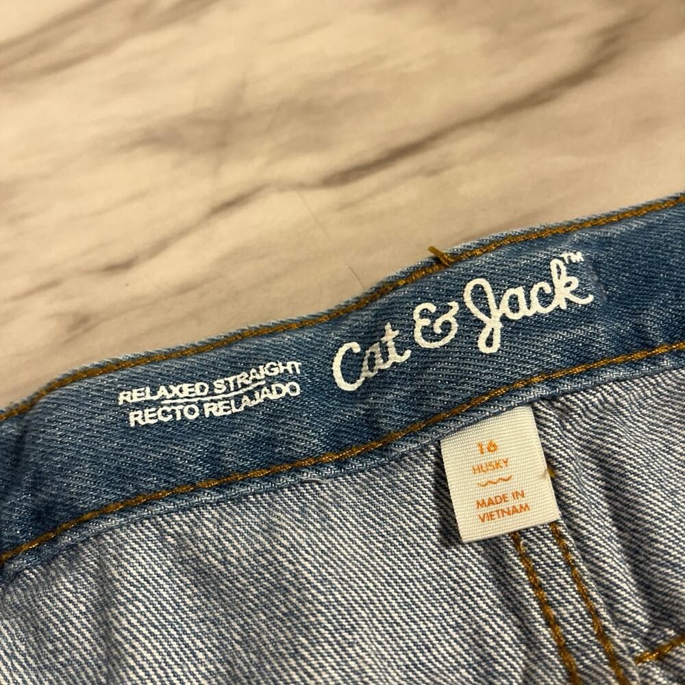 Cat & Jack Boy Blue Jeans Size 16 Husky - Thumbnail 4